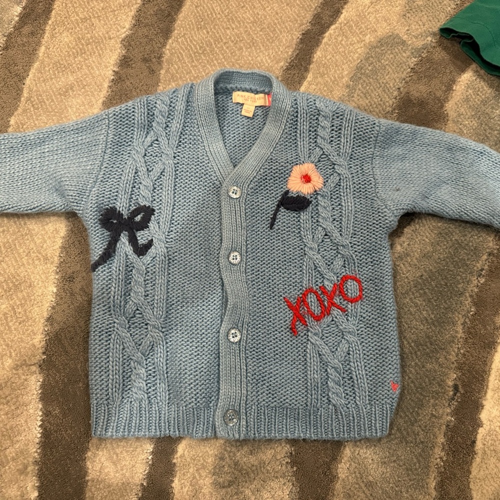 Blue Knit Kids Cardigan